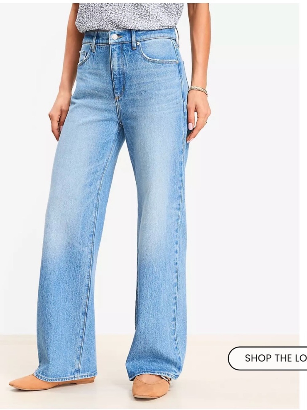 Loft High-Rise Wide Leg Jeans in Vintage Indigo - Picture 2 of 9